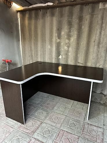 компьютеры клуб: Офисный стол, Нерегулируемый, цвет - Коричневый, Угловой, ЛДСП — 3