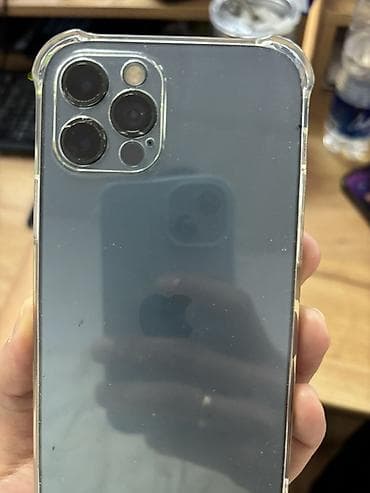 IPhone 12 Pro Max, Б/у, 128 ГБ, Pacific Blue, Чехол, 100 %