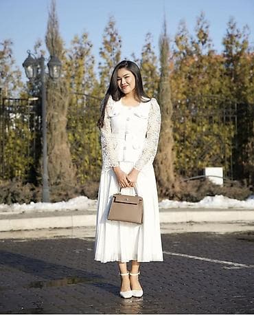 Вечернее платье, А-силуэт, Длинная модель, Шифон, С рукавами, Корсет, M, L, S