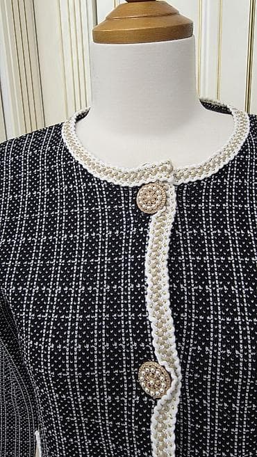 Костюмы: Костюм с юбкой, Модель юбки: Прямая, Миди, Пиджак, S — 6