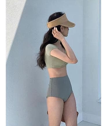 Айымдардын кийими: Женственный раздельный купальник, минималистичный дизайн в — 4