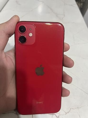 8: IPhone 11, Б/у, 128 ГБ, Красный, Чехол, 84 % — 2