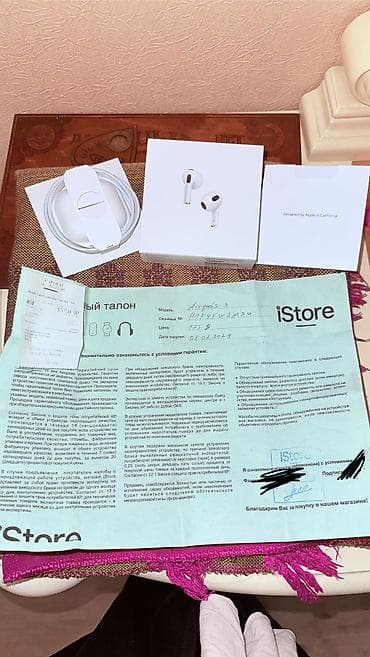hoco eq27: Беспроводные вкладыши наушники, Apple, Airpods 3, Б/у — 4