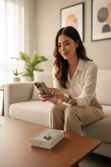 IPhone 15 Pro, Б/у, 128 ГБ, Natural Titanium, Кабель, Коробка, Чехол, 85 %