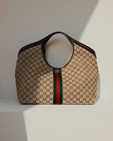 дорожный сумки: Сумка-тоут Gucci, в комплекте фирменный пыльник и пакет, внутри — 1
