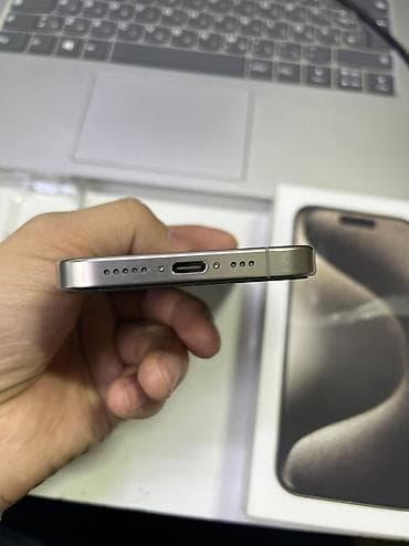 j5 prime: IPhone 15 Pro, Б/у, 256 ГБ, Natural Titanium, Коробка, 88 % — 5