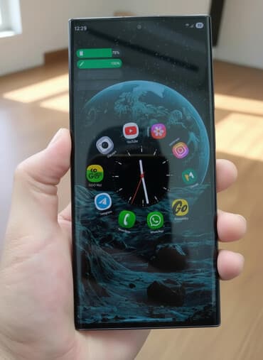 чихол для телефон: Samsung Galaxy S23 Ultra, Б/у, 256 ГБ, цвет - Черный, 2 SIM — 1