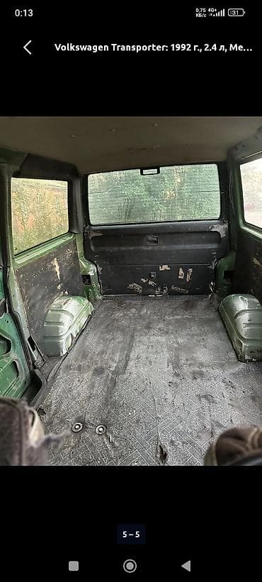 меняю на т4: Volkswagen Transporter: 1992 г., 2.4 л, Механика, Фургон — 4
