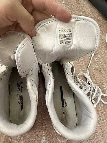 reebok кроссовки: Кроссовки Reebok, высокие (mid/hi). - Цвет: белый с коричневыми — 3
