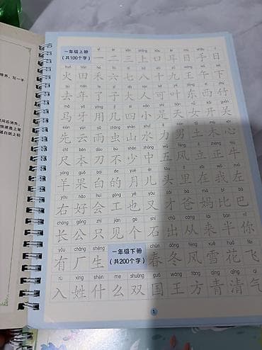 напишу конспекты: Китайские прописи для начальной школы «小学生 同步练字帖» - Комплект тетрадей — 4