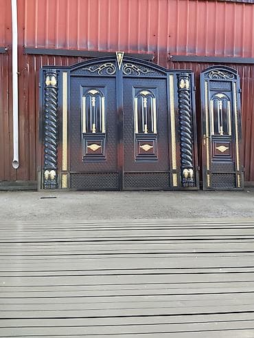 Распашные ворота: Кованные металлические ворота и калитки под заказ. - Материал: сталь — 9