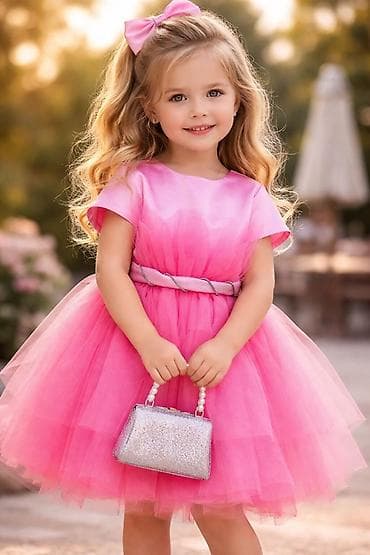 Детское платье, цвет - Розовый, Новый