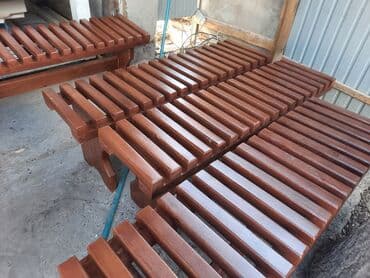 скамейка фото: Скамейка Дерево, Со спинкой, С крышей — 2