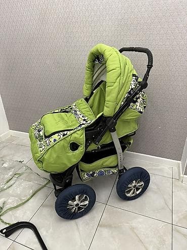 коляска чемодан: Детская коляска универсальная (цвет: лайм с принтом) - Тип — 1