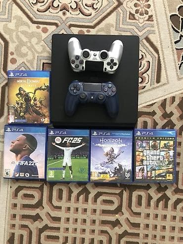 🎮 PlayStation 4 Slim 500гб+ 2 геймпада + 5 игр 🎮 Продаю PS4 Slim в