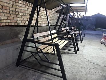 новые садовая качель: Садовые качели Металл, Со спинкой, С крышей — 1