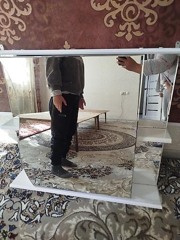 зеркало для комнаты: Шкаф для ванной, С зеркалом, ЛДСП — 1