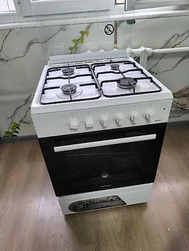 Жылуулуук жабдуулары: Газовая плита с духовкой Apettito, белая - 4 конфорки газовые — 6
