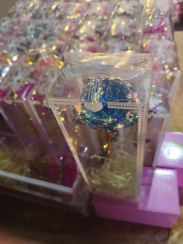 Сушилки: Искусственная «золотая» роза в подарочной коробке оптом цена 250 сом — 4