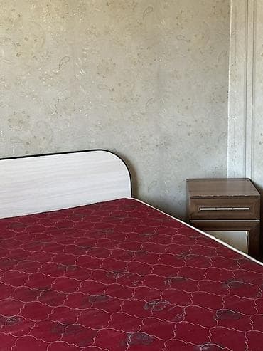 Спальные гарнитуры: Спальный гарнитур, Б/у, Двуспальная кровать, Шкаф, Тумба, Дерево, Самовывоз, цвет - Коричневый — 3