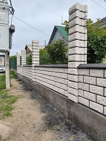 Заборы из пескоблока
