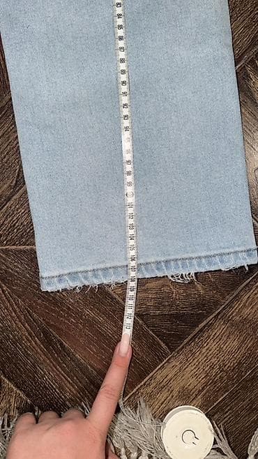 lining flex: Джинсы, Прямые, Турция, Средняя талия, С бахромой, L — 5