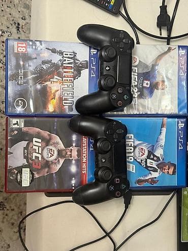 microsoft xbox: PlayStation 4 Slim 1 ТБ (Jet Black) в коробке + аксессуары и диски — 1