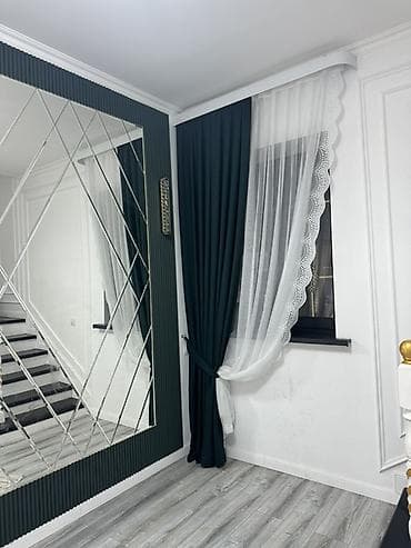 Комплект штор, С тюлем в комплекте, Готовое изделие, Для зала