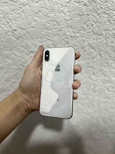 Мобильные телефоны: IPhone X, 64 ГБ, Серебристый, 100 % — 1