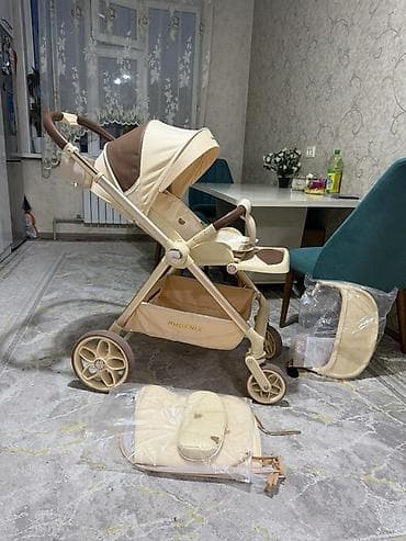 коляски трансформер: Прогулочная коляска Phoenix BabyCart, бежево‑коричневая - Легкая — 1