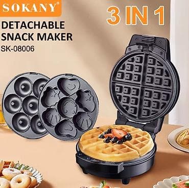 электровафельница: ﻿Многофункциональная вафельница 3 в 1 "SOKANY" SK-08006 — 3