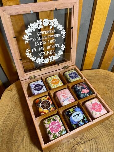 матча чай: Чай в деревянной шкатулке • Подарочная сумка • Деревянный бокс (с — 6