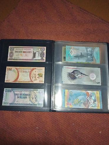 сувенирные деньги: Коллекционный альбом с иностранными банкнотами 63 банкноты+ альбом - — 1