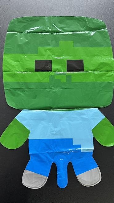 персонаж: Набор воздушных шаров и фольгированных фигур Minecraft. Общее — 6