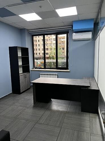 stol: Офисный мебельный комплект в современном стиле (ЛДСП, цвет «серый — 2