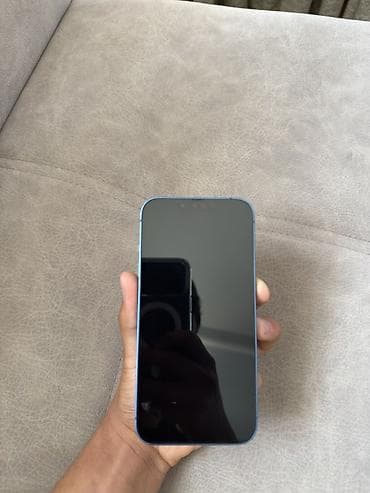iphone 11: IPhone 13, Б/у, 128 ГБ, Синий, Зарядное устройство, Чехол, Коробка, 100 % — 1