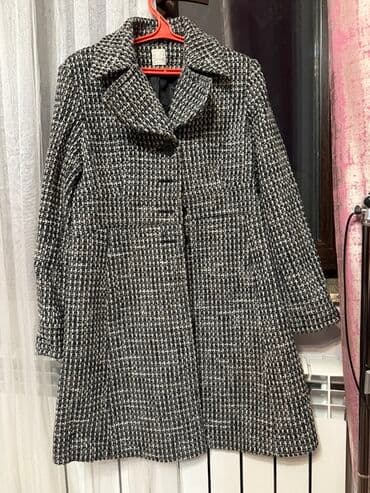 зимние куртки женские больших размеров недорого: Пальто, Бушлат, Осень-весна, Овечья шерсть, По колено, Двубортная модель, M — 1