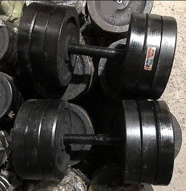 Спорт и отдых: Разборные гантели классические, металлические. - Тип: пара гантелей с — 1