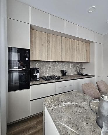 шкаф в раздевалку: Кухни на заказ современного дизайна - Планировки: прямая, Г‑образная — 6