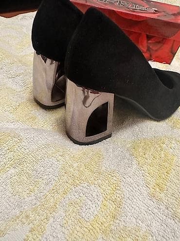 Сапоги: Туфли новые,замшевые 36размер,удобный каблук — 3