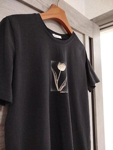 сары булун: Футболка, Классикалык модель, Кытай, Пахта, Жаңы, XL — 7