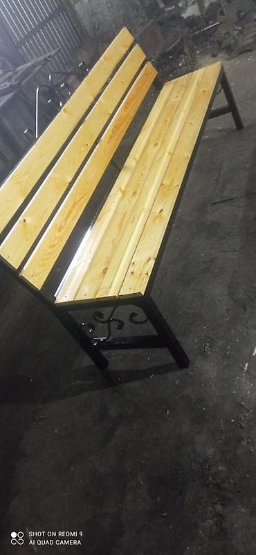 скамье: Скамейка Металл, Со спинкой, Без крыши — 2