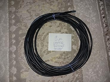 Кабель UTP5E 9 метра уличный CAT5E 8 жил 4 пары, медный, черный б\у at lalafo.kg Кабель UTP5E 9 метра уличный CAT5E 8 жил 4 пары, медный, черный б\у