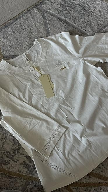 Белая женская блуза хлопок новая — 4