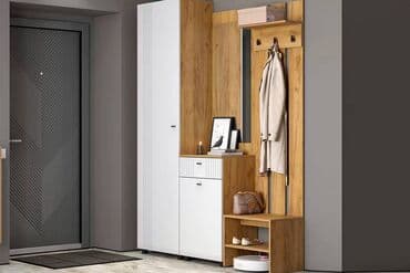 прихожный шкаф: Милан, Вешалка (исполнение 1) Дуб Золотой/Белый Матовый, СВ Мебель — 2