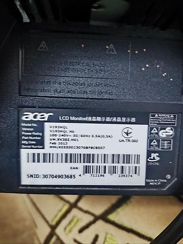 macbook 12 inch: Монитор, Acer, Б/у, LCD, 18" - 19" — 2