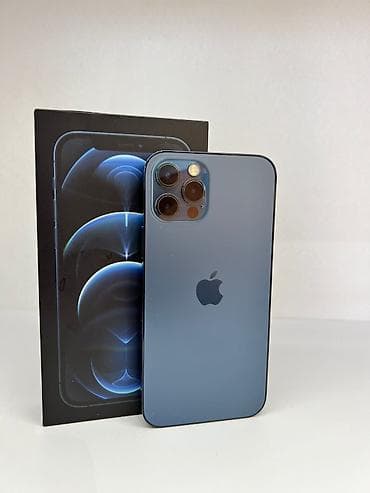 IPhone 12 Pro, Б/у, 256 ГБ, Синий, Защитное стекло, Чехол, 85 %