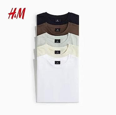Мужская футболка, XL, H&M, Новый, цвет - Белый, Самовывоз