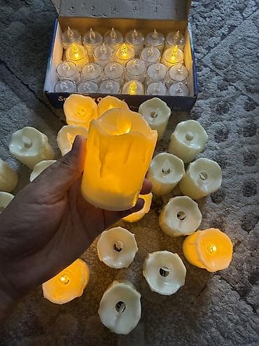 гирлянды лампочки: Набор декоративных LED-свечей без огня. 24+24 штук - Тип: электронные — 1