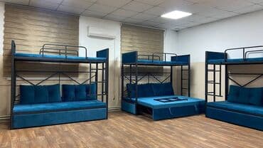 железный двухъярусный кровать: Кровать двухъярусный Раскладной Кровать Полимерная порошковая — 5